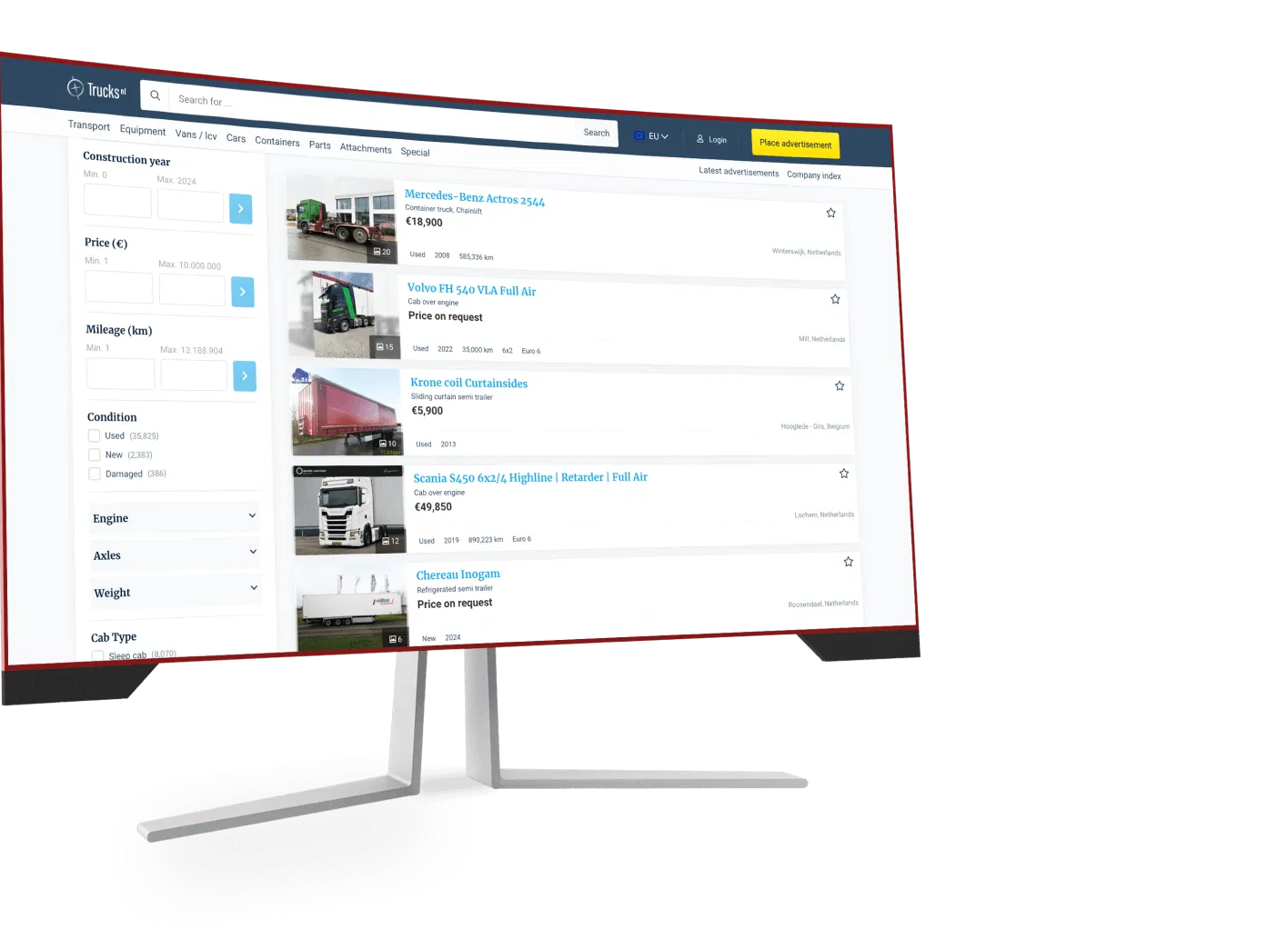 Plate-forme commerciale TrucksNL